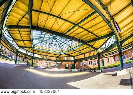 Seebad Heringsdorf, Germany - April 17, 2014: Famous Old Train Station In Seebad Heringsdorf, German