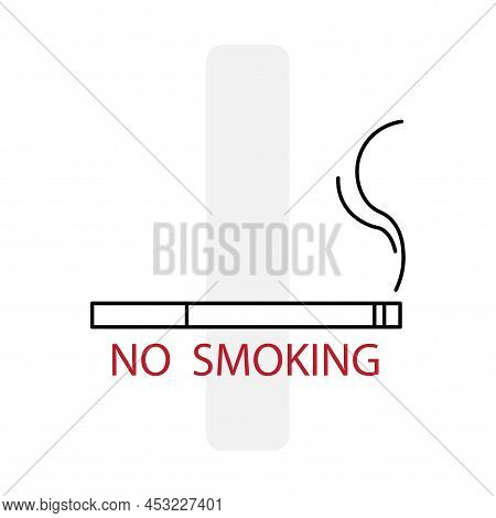 Don T Smoke Cigarette. Design Element. Sign Forbidden. Icon Symbol Ban. Vector Illustration. Stock I