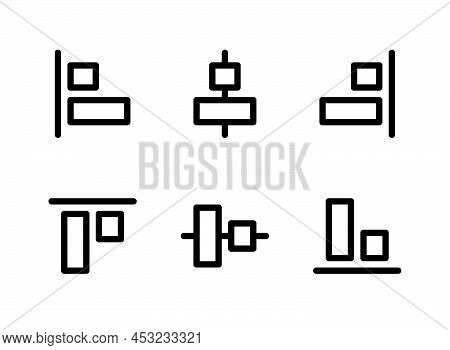 Simple Set Of User Interface Related Vector Line Icons. Contains Icons As Align Left, Center And Mor
