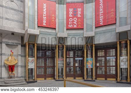 Belgrade, Serbia - February 05, 2022: Performing Arts Theatre Atelje 212 Building At Svetogorska Str