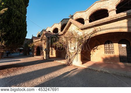 The Territory Of Filerimos Monastery On The Island Of Rhodes In Greece