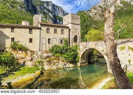 San Vittore Alle Chiuse. Roman Catholic Abbey And Church. The Edifice Is Known From The Year 1011. P