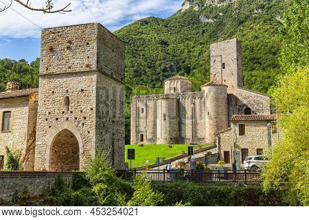 San Vittore Alle Chiuse. Roman Catholic Abbey And Church. The Edifice Is Known From The Year 1011. P