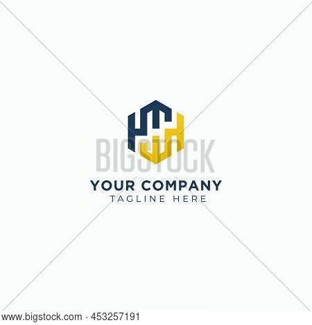 H W Mirror Logo Design Modern Gold
