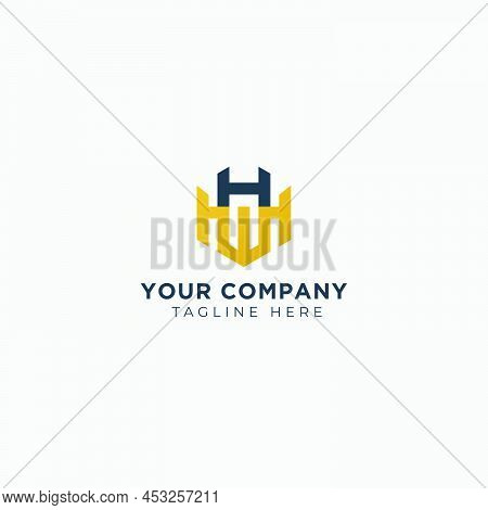 H W Simple Logo Design And Modern