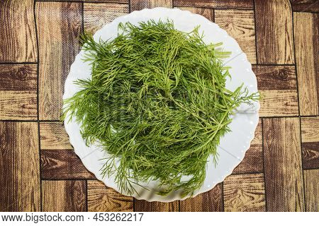 Dill Green Leafy Vegetable, Raw Winter Seasonal Special Veggie, Thin Fern Like Herbal Weed Asian, In