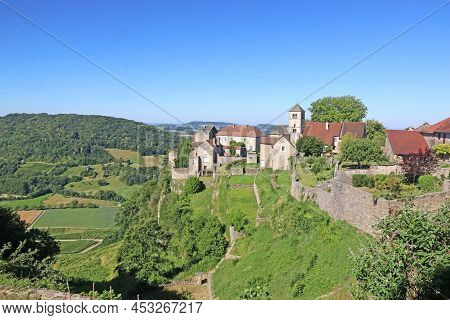 View Of Baume Les Messieurs Village In France