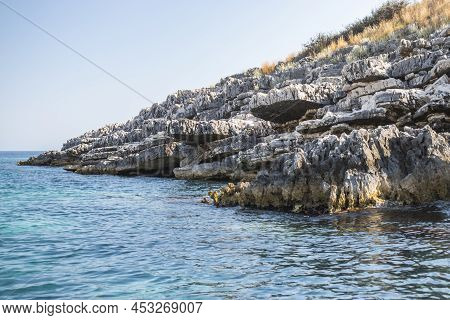 View Of Himara Rocky Shore In Saranda ,albania