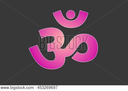 A Om Text On Black Background Illustration Photos