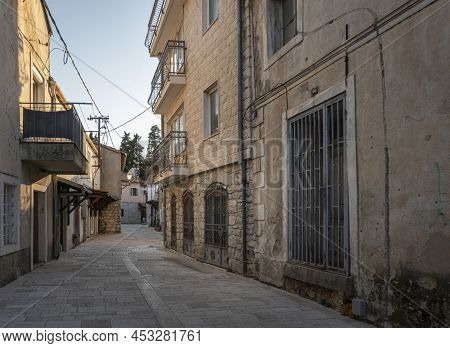 Trebinje, Bosnia And Herzegovina, March 2022 - A Street In The Old Town Of Trebinje, Bosnia And Herz