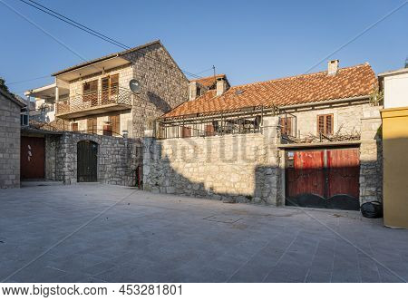 Trebinje, Bosnia And Herzegovina, March 2022 - Ancient Buildings In The Old Town Of Trebinje, Bosnia