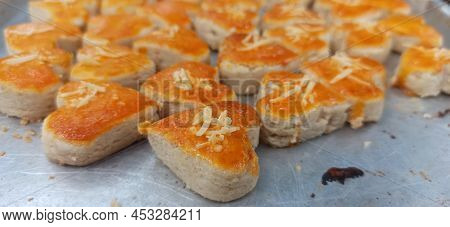 Home Made Cookies, Love Shape With Cheese