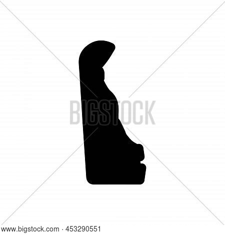 Black Solid Icon For Dover Cliff Rock-face Scaur Nature Coastline