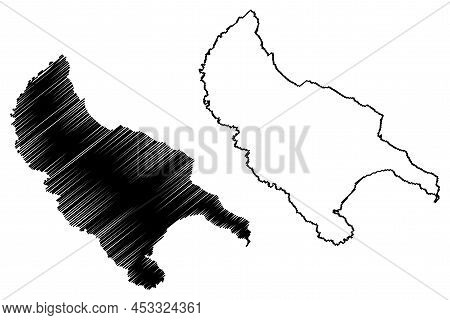 Zakynthos Island (ionian Islands, Hellenic Republic, Greece) Map Vector Illustration, Scribble Sketc