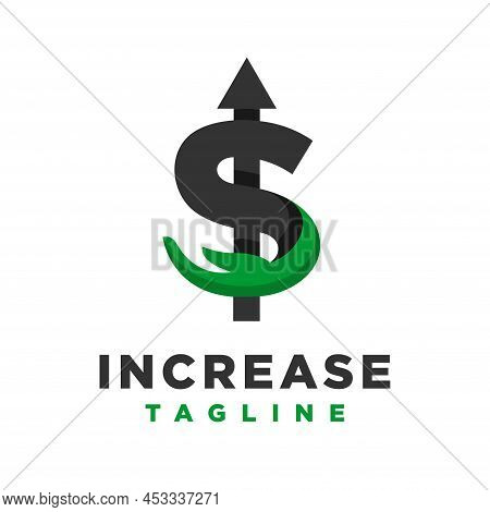 Increase Logo With Dollar Concept, Increase Logo