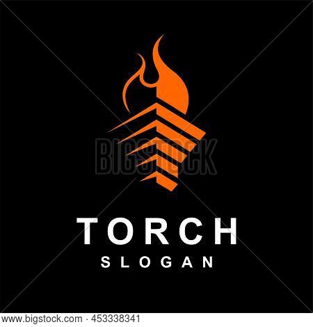Torch Logo With Simple Concept, Torch Logo