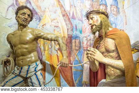Varallo, Italy - June 2020: The Sacro Monte At Varallo Comprises 45 Chapels Inserted Into The Large 