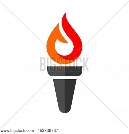 Torch Logo With Simple Concept, Torch Logo