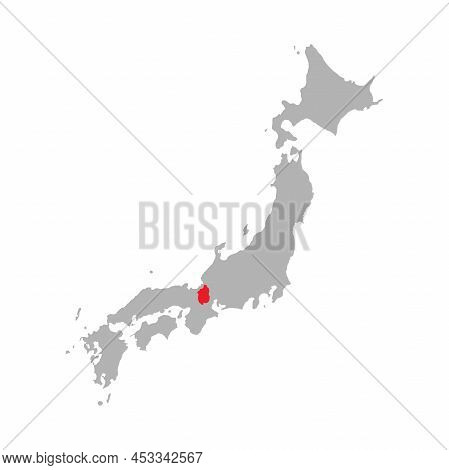 Shiga Prefecture Highlighted On The Map Of Japan