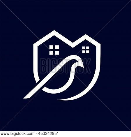 House Logo With Bird Concep, House Logo