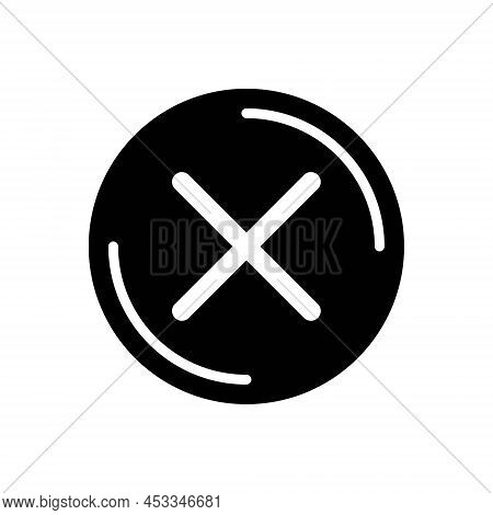 Black Solid Icon For Wrong Incorrect Erroneous Inaccurate Close Incorrect Mark Error