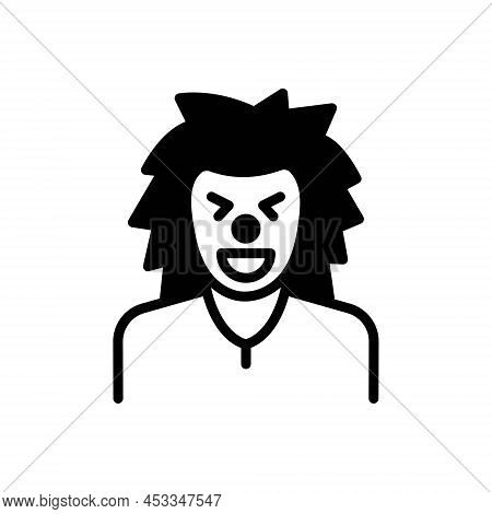 Black Solid Icon For Joke Banter Mockery Snickers Entertaining Jester Joker Circus Funnyman