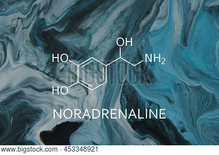 Blackboard With The Chemical Formula Of Norepinephrine Concept