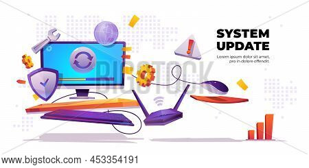 System Update Banner, Computer Software Install Process, Improvement, Change New Version, Upgrade Pr