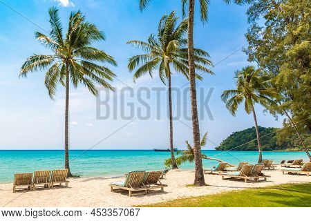 Beach At Koh Kood Island, Thailand In A Sunny Day