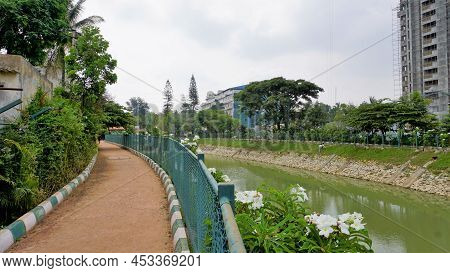 Beautiful View Of Bbmp Kalena Agrahara Lake. Spread Across Seven Acres With Freshwater, Thick Greene