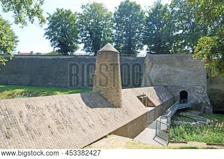 Old City Walls Of Bergues In France