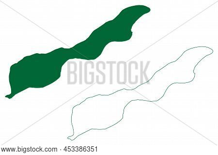 Desroches Island (republic Of Seychelles, Indian Ocean, Outer Islands, Amirante Islands) Map Vector 