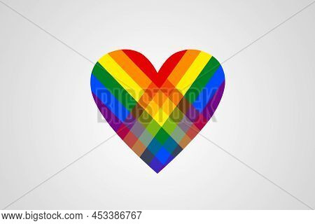 Gay Pride Month 2022 In June. Lgbtq Multicolored Rainbow Flag. Original Color Symbol Of Gay Pride Co