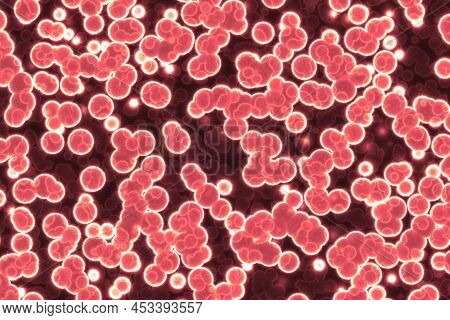 Artistic Beautiful Many Bio Micro Organisms Computer Graphic Texture Or Background Illustration