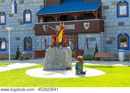 Billund/denmark - June 09.2019: Legoland Castle Hotel, Billund, Denmark. Illustrative Editorial.