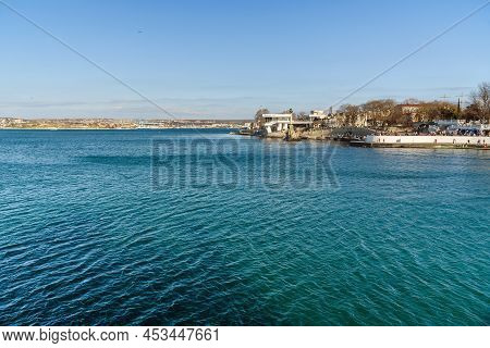 Sevastopol, Crimea - March 14, 2021: View Of Kornilov Embankment In Spring