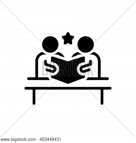 Black Solid Icon For Learners Neophyte Fresher Catechumen Student Scholar Teach Pupil