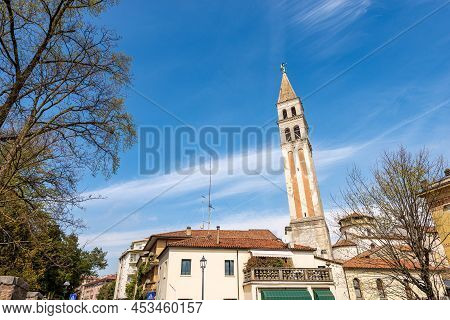 Cityscape Of The Small Town Of Oderzo With The Cathedral (duomo Di San Giovanni Battista, Saint John