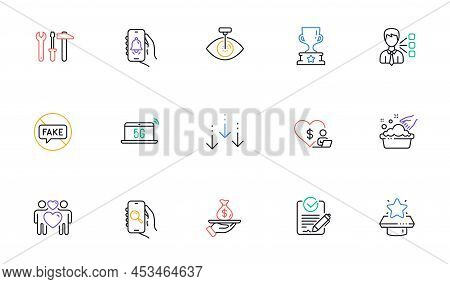 Rfp, Bell Alert And Third Party Line Icons For Website, Printing. Collection Of Love Couple, Search 