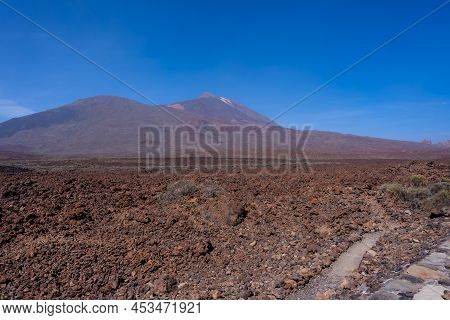 Path That Begins At The Boca Tauce Viewpoint In The Teide Natural Park In Tenerife, Canary Islands