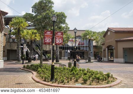 Johor Bahru, Malaysia- Apr 17, 2022: View Of Johor Premium Outlets (jpo), An Outlet Mall In Johor Ba