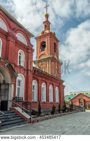 Kopeysk, Chelyabinsk Region, Russia - April 17, 2022. Church Of The Intercession Of The Holy Mother 