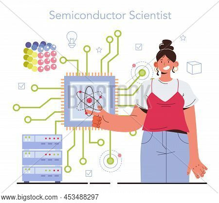 Quantum Computer Developing. Innovative Calculations Technology. Engineers