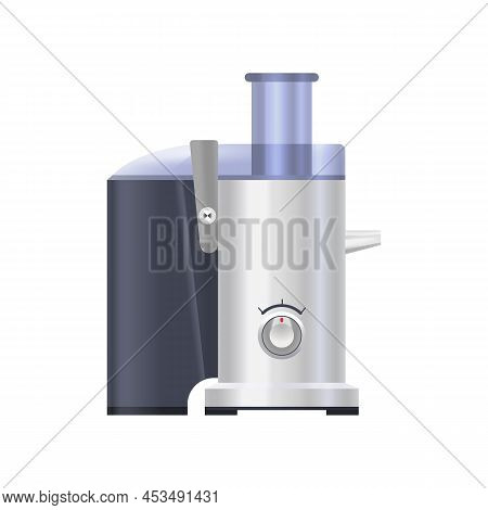 Kitchen Blender, Juicer Or Press, Icon Or Mockup. Realistic Electrical Device, Machine Or Appliance 