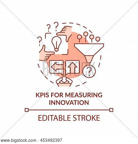 Kpis For Measuring Innovation Terracotta Concept Icon. Innovation Management Barrier Abstract Idea T