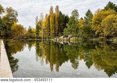 Natural Swimming Pool At The Forest Of Canamares, Natural Park Of The Serrania De Cuenca, Castilla L