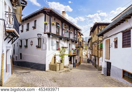 Jewish Quarter With White Houses And Narrow Alleys In Hervas, Caceres.