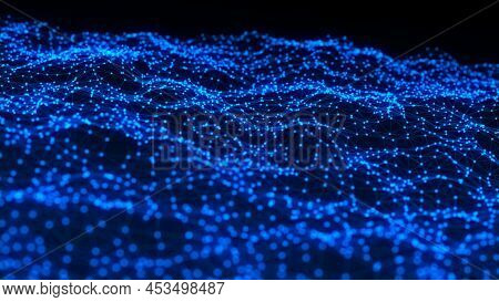 Science Background. Big Data Visualization. Data Technology Illustration. 3d Rendering.