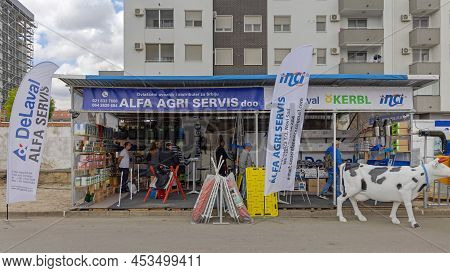 Novi Sad, Serbia - September 21, 2021: Delaval Dairy Farm Equipment Inci Kerbl Alfa Servis Booth At 