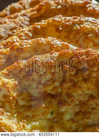 The Topped Cheeses Khachapuri Megrelian, Georgian Cuisine, On The Shop Shelf, Hot And Tasty